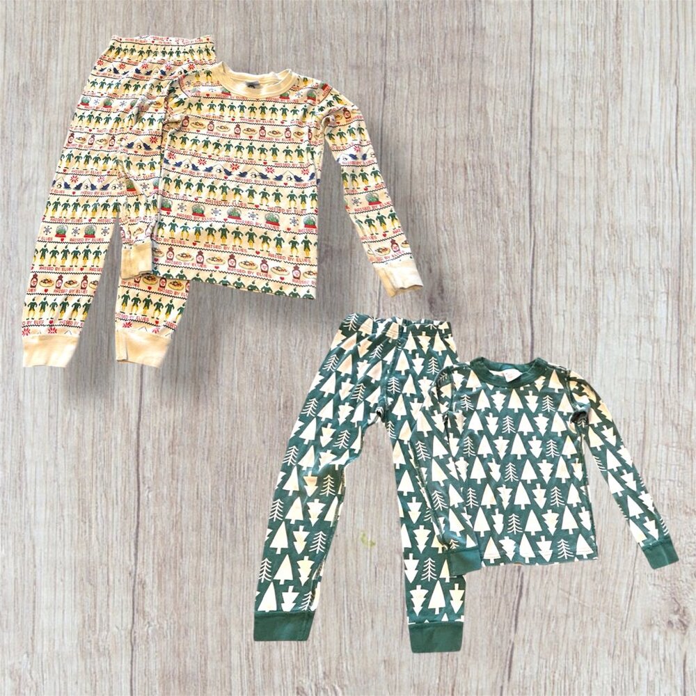 Bundle: 2 Pairs 6-7 Hanna Andersson Holiday Pajama Sets